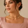 Collar con colgante de mariposa de aleación nueva y sencilla, joyería transfronteriza europea y americana, collar geométrico de moda retro para mujer