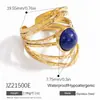 Anillo de Acero Inoxidable Transfronterizo Diseño de Nicho Femenino Joyería de Alta Gama Chapado en Oro Verdadero de 18k Anillo de Acero de Titanio