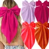 Pinza para el pelo grande de clip de resorte con lazo de satén popular transfronterizo, pasador de color sólido para mujeres, accesorios para el cabello