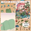 4 Peças Terra da Aventura de Conto de Fadas Paisagismo Grande Layout Adesivos de Paisagismo 3D Criativo DIY Descompressão Casa Tridimensional