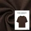Camiseta básica elegante y estilosa de color negro, corte slim, manga corta, hombros normales, para mujer, adecuada para primavera y otoño, versátil y adelgazante, top básico de cuello redondo y manga corta