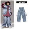 Roupas de moda infantil hip hop roupas infantis hip hop meninos hiphop Ocidental Jeans roupa de performance conjunto roupas de performance para meninas outono