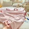 Colcha de Verão de Algodão de Fibra Longa Classe A com 60 Contagens, Colcha Lavável para Ar Condicionado, Colcha de Bebê Fofa com Desenhos Animados com Núcleo Fino de Soja
