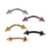 Clavo cónico para ceja de acero inoxidable en stock al por mayor 14G 16G 6/8mm de barra clavo para ceja de comercio exterior piercing de comercio exterior