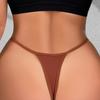 Ropa Interior Europea y Americana para Mujer Tanga de Cintura Baja Color Sólido Hueco Cómodo Transpirable Fábrica de Amazon Stock al por Mayor Transfronterizo