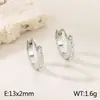 Brincos de Aço Titânio com Concha Branca Simples Estilo Coreano Brincos de Aço Inoxidável com Diamante Design Exclusivo Ouro 18K para Mulheres