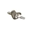 Anillo Minimalista de Corazón para Mujer, Borde Ancho Geométrico, Textura Irregular Plegada, Anillo Abierto Versátil, Anillo de Dedo Índice Moderno