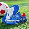 Zapatos de fútbol con velcro para uñas rotas de niños de primavera y otoño, para entrenamiento de uñas largas de niños, zapatos de competición de uñas cortas para niñas