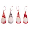 Suministros de Decoración Navideña Muñeco Hombre del Bosque de Lana Tejida Pequeño Colgante Muñeco sin Rostro Colgante para Decoración de Árbol de Navidad