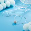Nuevo Collar de Diamante Único de Cuatro Garras para Mujer, Sencillo y Versátil para el Uso Diario, Exquisito, Moderno y de Lujo Ligero para Mujeres, Diamante Redondo Nicho