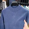 580g Cuello Alto para Hombre Otoño e Invierno Engrosado Talla Grande Prendas de Punto para Hombre Capa Base Cálida Ropa para Hombre