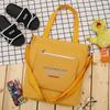 Venda por atacado novo estudante lona saco de ombro mulheres casuais cartas artísticas impresso mão crossbody bag estudante ensinar saco