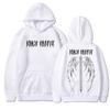 Sudadera de Otoño Europea y Americana de Calle Alta Retro Marca Marea Oscura Y2K con Estampado de Letras y Cuello Redondo con Forro Polar para Hombre y Mujer