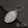 Chaveiro Acrílico Transparente Casca Vazia Foto de Identidade Moldura para Foto DIY Pingente Coleção de Fotos de Ídolo Casca Protetora
