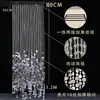 Nova Cortina de Contas de Cristal Acrílico Pingente com Lantejoulas Prateadas Casamento Hotel Salão de Banquetes Peça Redonda Corrente de Contas Pendurada no Teto Arranjo
