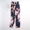 Calças de pijama de seda de algodão Calças Shrink Femininas Verão Novo Tamanho Grande Soltas Grávidas Calças Externas com Lanterna de Bolso Shrink Calças