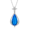 Taobao TikTok Estilo Imitación Rojo Natural Verde Amarillo Aguamarina Colgante de Gota Colgante de Piedra Preciosa Exagerado