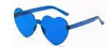 Gafas de Sol de Corazón de Melocotón de Una Pieza, Gafas de Corazón, Gafas de Sol de Una Pieza con Forma de Corazón sin Montura de Color Gelatina