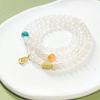 Pulsera multicircular de jade dorado natural de Xinjiang, pulsera de ágata Yanyuan con melocotón, pulsera de calabaza de jade Fu con transmisión en vivo para mujer