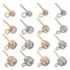 Pendientes de Acero Inoxidable Chapados en Oro con Forma de Taza de Coche y Pedrería Colgante, Accesorios para Pendientes Hechos a Mano DIY