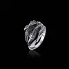 Anillo de aleación ajustable de garra de dragón y pulpo de personalidad de tendencia europea y americana, anillo de apertura misteriosa, regalo de cumpleaños retro
