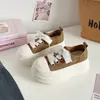 XY-A6631 Estilo Coreano Versátil Feos Lindos Punta Redonda Suela Gruesa Plataforma de Moda Zapatos Deportivos para Mujer 2026 Nuevo Llegada Cabeza Grande Casual