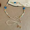 Cadena de Cintura con Cuentas de Madera, Resina Acrílica Tejida a Mano, Cinturón de Estilo Étnico Retro, Accesorios de Vestir para Mujeres