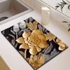 Tapete Drenante de Cocina Estilo Maillard, Tapete Suave de Tierra de Diatomeas para Mesa, Tapete para Vajilla, Antideslizante para Encimera, Absorbente de Agua, Resistente a Manchas para Mesa de Comedor