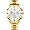 Reloj de Negocios para Hombre de Estilo Nuevo Transfronterizo Simple Escala Moda Falso Tres Ojos Correa de Acero No Mecánico Casual Calendario Reloj de Hombre