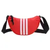Bolsa de Bollo Casual para Niños y Niñas Bolsa Cruzada Ultraligera Hombro Único Simple Versátil de Moda Genial Bolsa Rayada con Letras para Niños