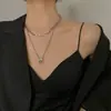 Collar Nuevo Estilo 2025 para Mujer, Collar Elegante de Doble Capa Estilo Ins Simple, Cadena para Clavícula, Gargantilla, Cadena para el Cuello, Venta al por Mayor Transfronteriza Europea y Americana