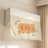 Cortina Protectora de Viento para Aire Acondicionado Anti-Golpe Directo Habitación Infantil Tela a Prueba de Viento Postparto Cubierta Universal Antipolvo para Aires Acondicionados de Pared Velcro Autoadhesivo