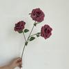 Nuevo Fondo Simulado de 3 Cabezas Rosa Diamante para Salón de Bodas Decoración Suave Rosa Hotel Hogar Flor de Mesa en Stock