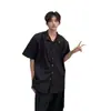 Comercio exterior suministro camisa blanca hombrera manga corta negra moda para hombres y mujeres