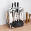 Faca de aço inoxidável rack de armazenamento de cozinha rack de armazenamento suprimentos faca tábua de corte rack tábua de corte dupla tábua de corte rack multiuso