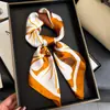 Bufanda de Seda Artificial Estampada con Flores Grandes Estilo Coreano para Mujer, Chal de Alta Gama, Bufanda para el Cuello con Protección Solar, Pañuelo para la Cabeza, Bufanda