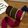 Fita de Veludo Coreana Dupla Face com Borda de Veado Laço para Cabelo Acessórios Flor Caixinha de Presente Embalagem Fita Decorativa Flockada