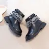Botas Chelsea Femininas com Renda e Laço 2026 Outono/Inverno Novas Botas de Princesa Quentes Estilo Retrô Infantil
