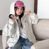 Abrigo de Otoño para Niñas 2026 Nueva Moda Chaqueta con Capucha Infantil para Niños Mayores, Chaqueta de Béisbol Casual para Primavera y Otoño Tendencia