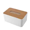 Caja de Pañuelos de Plástico con Forma de Nube Simple y Creativa con Tapa de Madera para Uso Doméstico, Adecuada para Restaurante, Sala de Estar, Baño y Almacenamiento de Escritorio