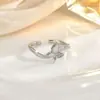 Anillo de Mariposa Hermoso Sueño Amor Color Esmalte Estilo Palacio Femenino Celebridad de Internet Temperamento Avanzado Dopamina Anillo Abierto