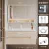 Gabinete de Baño Inteligente Lateral para Inodoro Combinación Lavabo de Baño Integrado de Cerámica Lavabo para Apartamento Pequeño