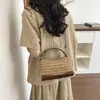 Bolso de Paja Tejida de Alta Gama Nuevo de Verano 2026 Transfronterizo para Mujer, Bolso de Hombro Cruzado para Vacaciones, Bolso de Mano Versátil para el Día a Día