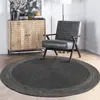 Alfombra Redonda Engrosada para Sala de Estar, Sofá, Mesa de Café, Estera de Estilo Europeo y Americano de Lujo Ligero, Tejida a Mano, Manta para Mesita de Noche de Dormitorio