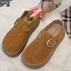 Novidade da Primavera de 2026 Couro Genuíno Birkenstock com Solado Grosso e Cobertura Total para Mulheres, Solado Macio, Sapatos Casuais Confortáveis