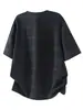 Camiseta de Manga Corta de Verano Nueva Waffle Anti-arrugas Cómoda Ligera de Negocios con Cuello Falso de Dos Piezas Henry Nanxia