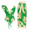 Traje de Baño Conservador Conjunto Europeo y Americano 2025 Cubre Vientre Delgado Vacaciones Playa Aguas Termales Bikini Conjunto Retro Francés