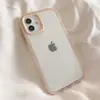 Nuevo Estilo Simple Marco Tres en Uno Manzana 12Mini Cubierta Total 14Plus Funda para Teléfono 11Pro Color Caramelo 13Max
