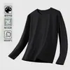 Camiseta de manga larga de otoño, diseño estampado, talla grande, para adolescentes, cuello redondo de hombre, simple y de corte holgado, top moderno