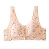 Zhangyan Factory Mom Ropa Interior Estilo Chaleco Sujetador con Hebilla Frontal Sin Aro de Acero Acolchado Talla Grande Sujetador Estampado para Mediana Edad y Adultas Mayores